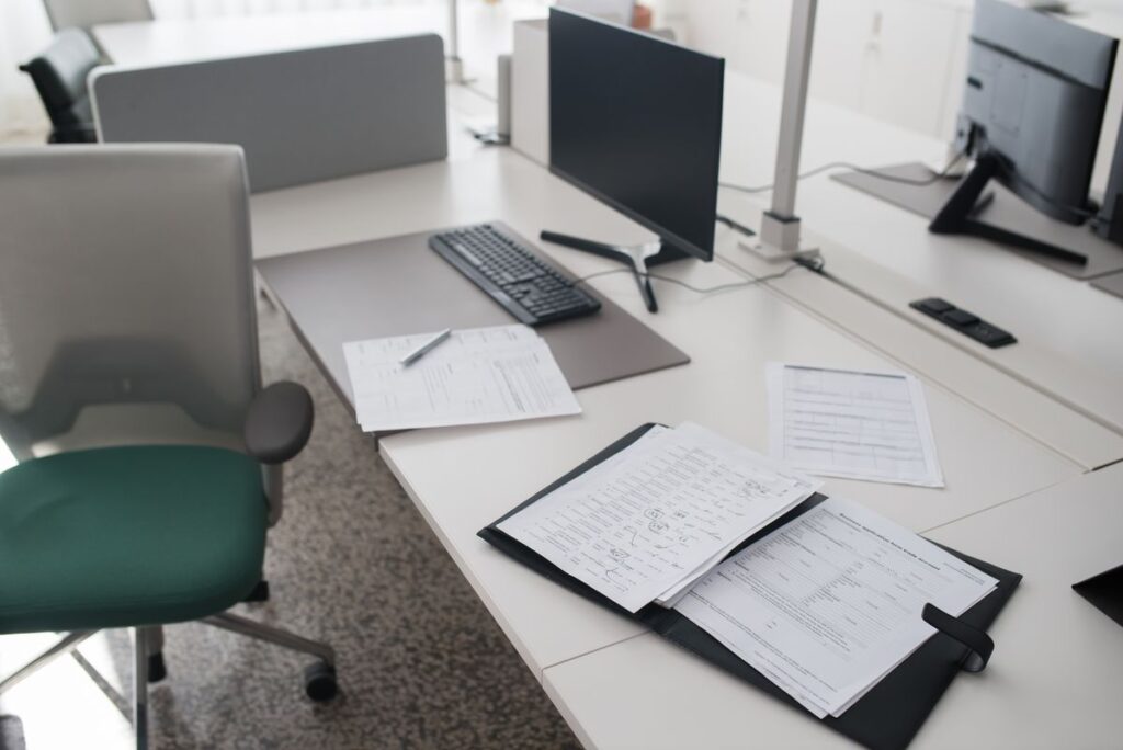 Digitalisierte Unterlagen im Büro
